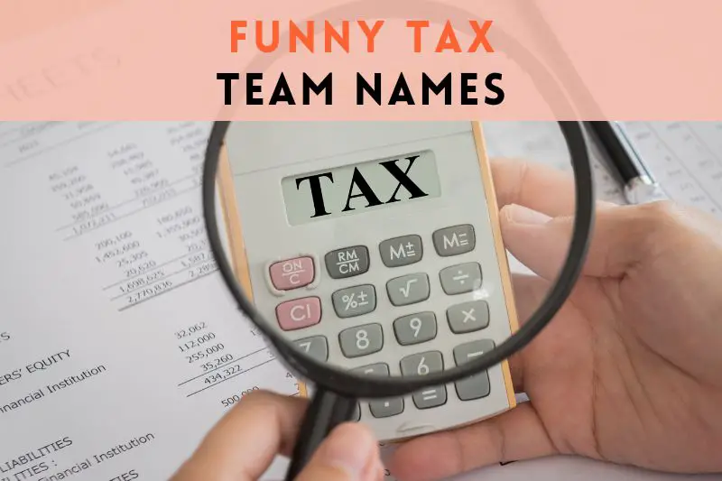 Funny Tax Team Names