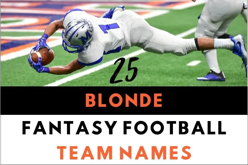 Blonde Fantasy Football Team Names
