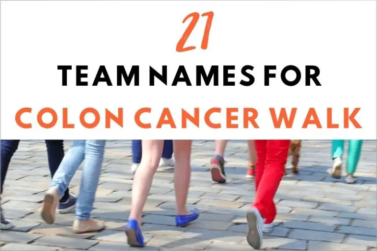 21 Inspirational Team Names for a Colon Cancer Walk