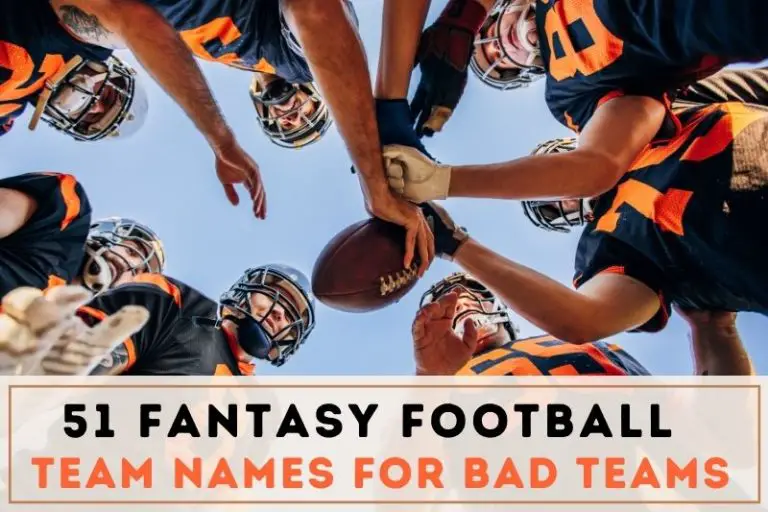 Fantasy Football Team Names For Bad Teams